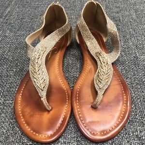 Jessica Simpson Gold Glitter Sandals